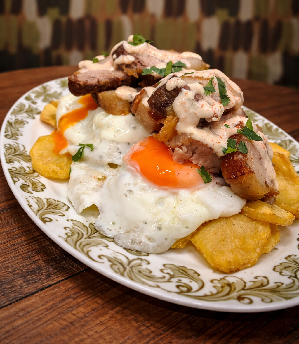 10. Huevos Rotos con Panceta